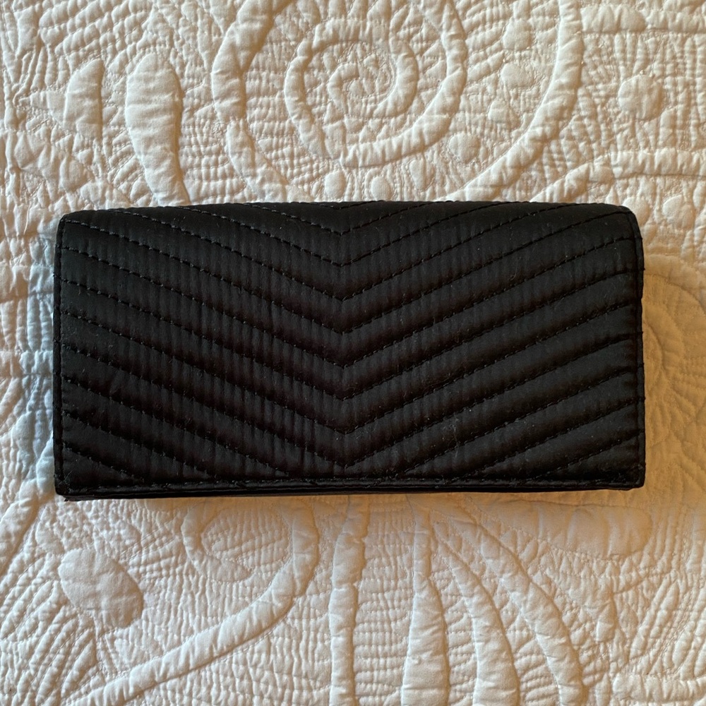 Neiman Marcus Black Fabric Pochette/clutch